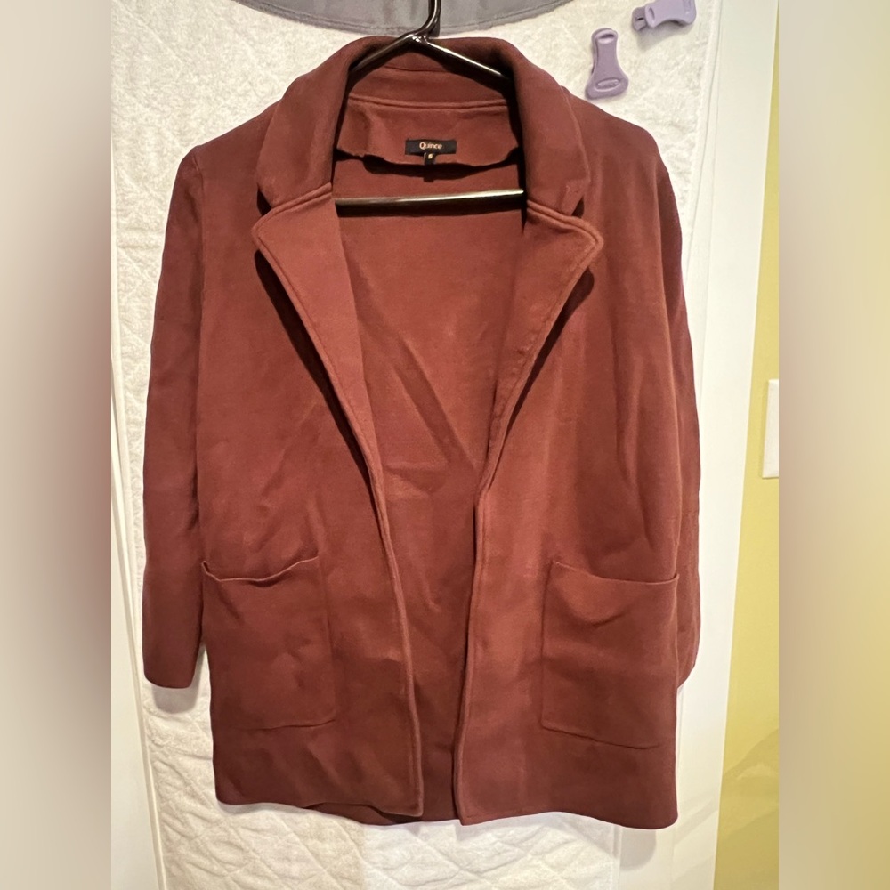 Quince Cotton Knit Blazer Cappuccino Size S
